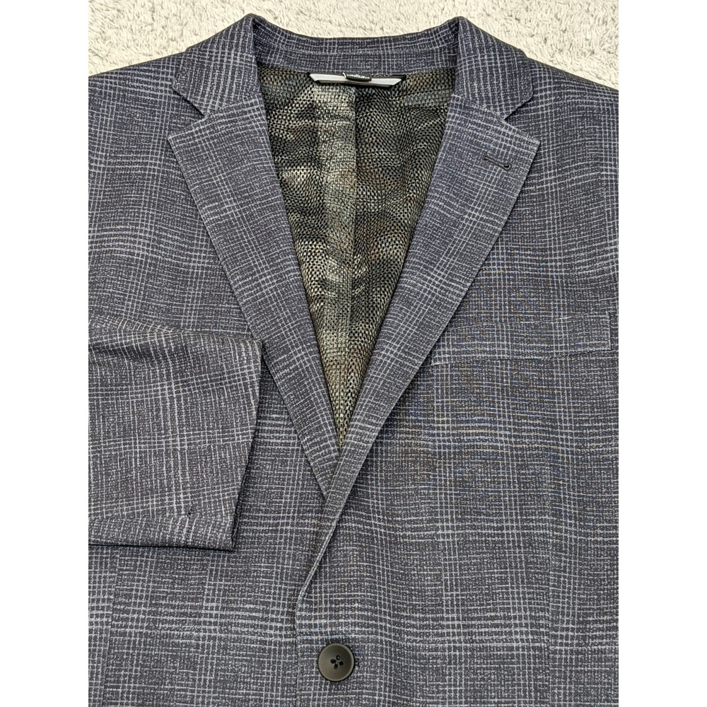 CHILLFLEX Kenneth Cole Slim Fit Windowpane Suit Jacket Blazer‎ Large 42R NWOT